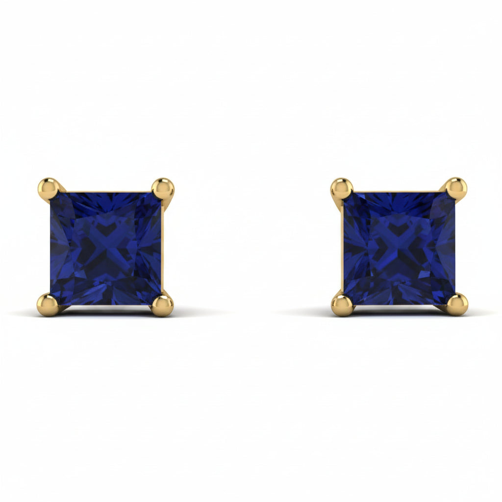 Princess Cut Stud Earrings - Kenia No. 13