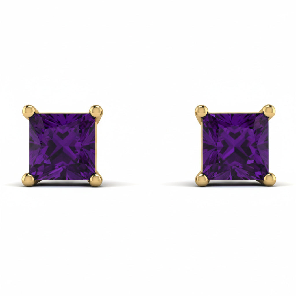 Princess Cut Stud Earrings - Kenia No. 301