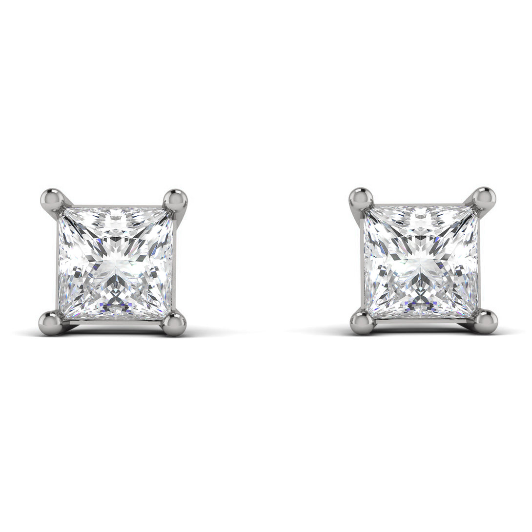 Princess Cut Stud Earrings - Kenia No. 3