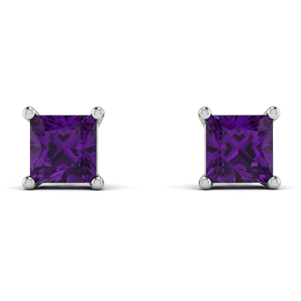 Princess Cut Stud Earrings - Kenia No. 303
