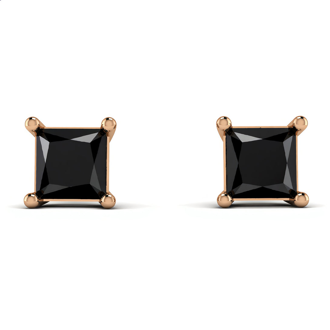 Princess Cut Stud Earrings - Kenia No. 8