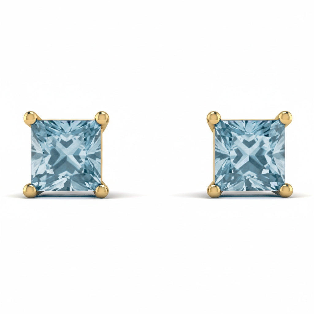 Princess Cut Stud Earrings - Kenia No. 401