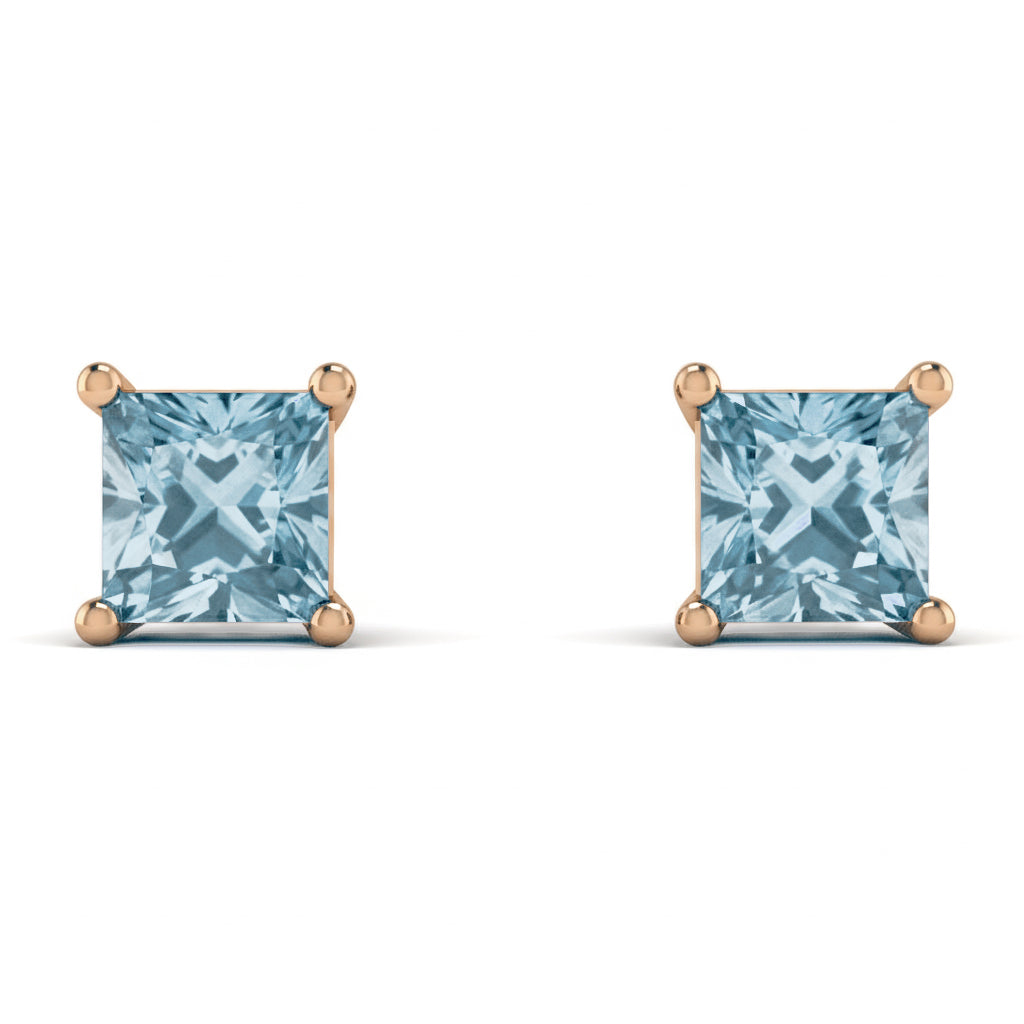 Princess Cut Stud Earrings - Kenia No. 402