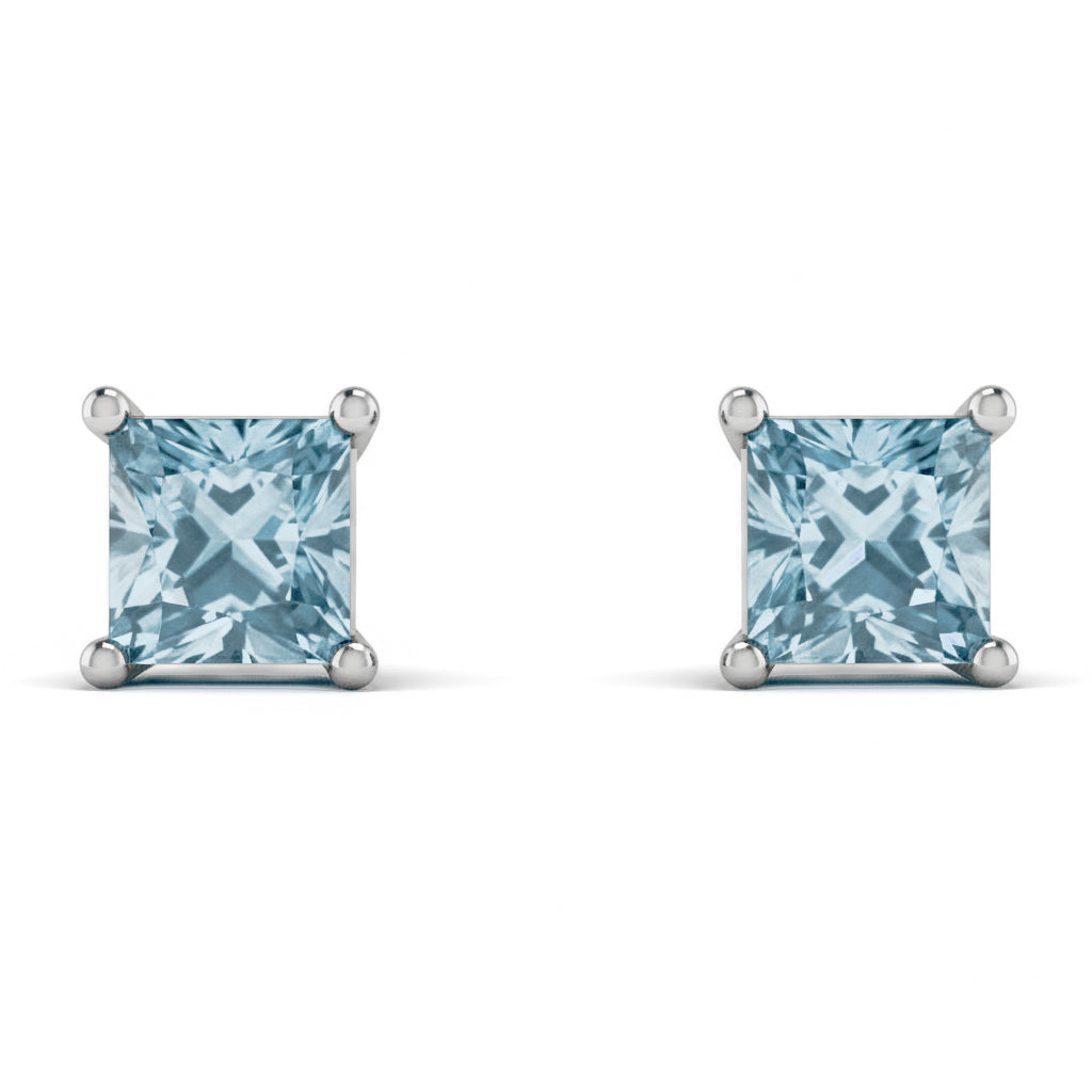 Princess Cut Stud Earrings - Kenia No. 403