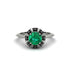 Black Diamond Crown Halo Engagement Ring - Annie No. 36 image 1