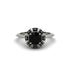Black Diamond Crown Halo Engagement Ring - Annie No. 39 image 1