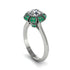 Emerald Crown Halo Engagement Ring - Annie No. 18 image 2