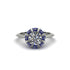 Sapphire Crown Halo Engagement Ring - Annie No. 63 image 1