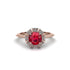 Diamond Crown Halo Engagement Ring - Annie No. 11 image 1