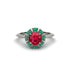 Emerald Crown Halo Engagement Ring - Annie No. 27 image 1