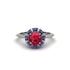 Sapphire Crown Halo Engagement Ring - Annie No. 72 image 1