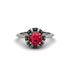 Black Diamond Crown Halo Engagement Ring - Annie No. 42 image 1