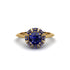 Sapphire Crown Halo Engagement Ring - Annie No. 73 image 1