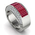 Ruby Cluster Wide Fancy Wedding Band - Kyla No. 12 image 2