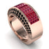 Ruby Cluster Wide Fancy Wedding Band - Kyla No. 41 image 2