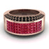 Ruby Cluster Wide Fancy Wedding Band - Kyla No. 41 image 1