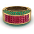 Ruby Cluster Wide Fancy Wedding Band - Kyla No. 25 image 1