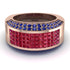 Ruby Cluster Wide Fancy Wedding Band - Kyla No. 71 image 1