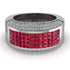 Ruby Cluster Wide Fancy Wedding Band - Kyla No. 12 image 1