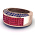 Ruby Cluster Wide Fancy Wedding Band - Kyla No. 71 image 3