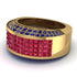 Ruby Cluster Wide Fancy Wedding Band - Kyla No. 70 image 3