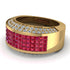 Ruby Cluster Wide Fancy Wedding Band - Kyla No. 10 image 3