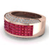 Ruby Cluster Wide Fancy Wedding Band - Kyla No. 11 image 3