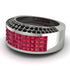 Ruby Cluster Wide Fancy Wedding Band - Kyla No. 42 image 3