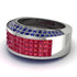 Ruby Cluster Wide Fancy Wedding Band - Kyla No. 72 image 3