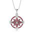 Ruby-Encrusted Compass Charm Necklace - Celeste No. 12 image 1