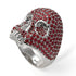 Ruby-Encrusted Skull Men's Fashion Ring - Jules No. 12 image 4