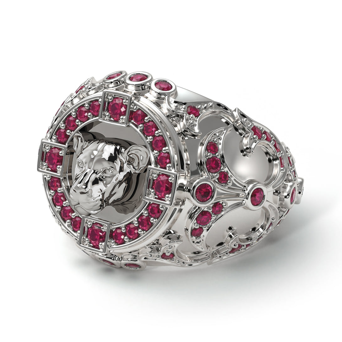 Ruby Puma Gold Men's Fashion Ring - Santiago No. 12