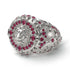Ruby Royal Lion Men Signet Ring - Terry No. 12 image 3