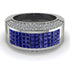 Sapphire Cluster Wide Fancy Wedding Band - Kyla No. 15 image 1
