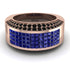 Sapphire Cluster Wide Fancy Wedding Band - Kyla No. 44 image 1