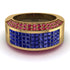 Sapphire Cluster Wide Fancy Wedding Band - Kyla No. 58 image 1
