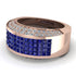 Sapphire Cluster Wide Fancy Wedding Band - Kyla No. 14 image 3