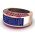 Sapphire Cluster Wide Fancy Wedding Band - Kyla No. 59 image 3