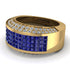 Sapphire Cluster Wide Fancy Wedding Band - Kyla No. 13 image 3