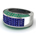 Sapphire Cluster Wide Fancy Wedding Band - Kyla No. 30 image 3