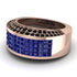 Sapphire Cluster Wide Fancy Wedding Band - Kyla No. 44 image 3