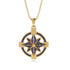 Sapphire-Encrusted Compass Charm Necklace - Celeste No. 13 image 1