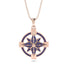 Sapphire-Encrusted Compass Charm Necklace - Celeste No. 14 image 1