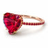 Two Tones Heart Shape Ruby Ring - Noelle No. 83