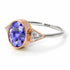 Two Tones Geometrical Bezel Tanzanite Ring - Trinity No. 85