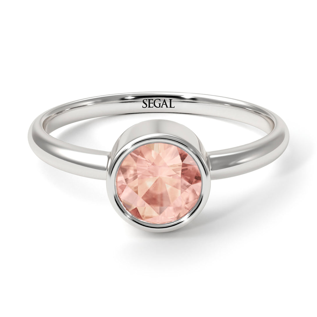 Solitaire Bezel Morganite Ring - Emerson No. 903
