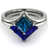 Stacking Princess Blue Topaz Ring - Elise No. 515 image 2