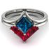 Stacking Princess Blue Topaz Ring - Elise No. 512 image 2