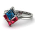 Stacking Princess Blue Topaz Ring - Elise No. 512 image 3