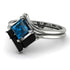 Stacking Princess Blue Topaz Ring - Elise No. 509 image 3